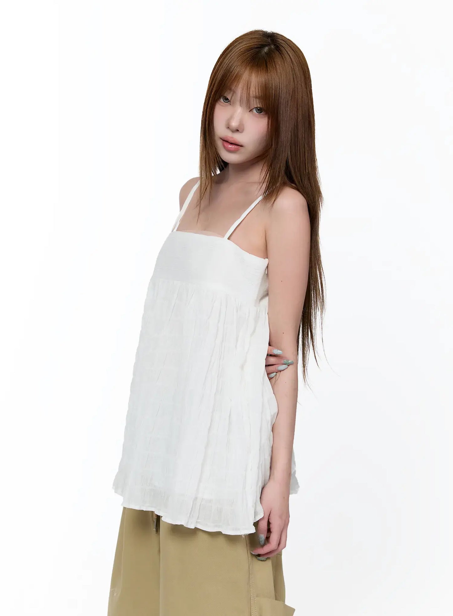 Casual Loose Shirred Cami Top CA520