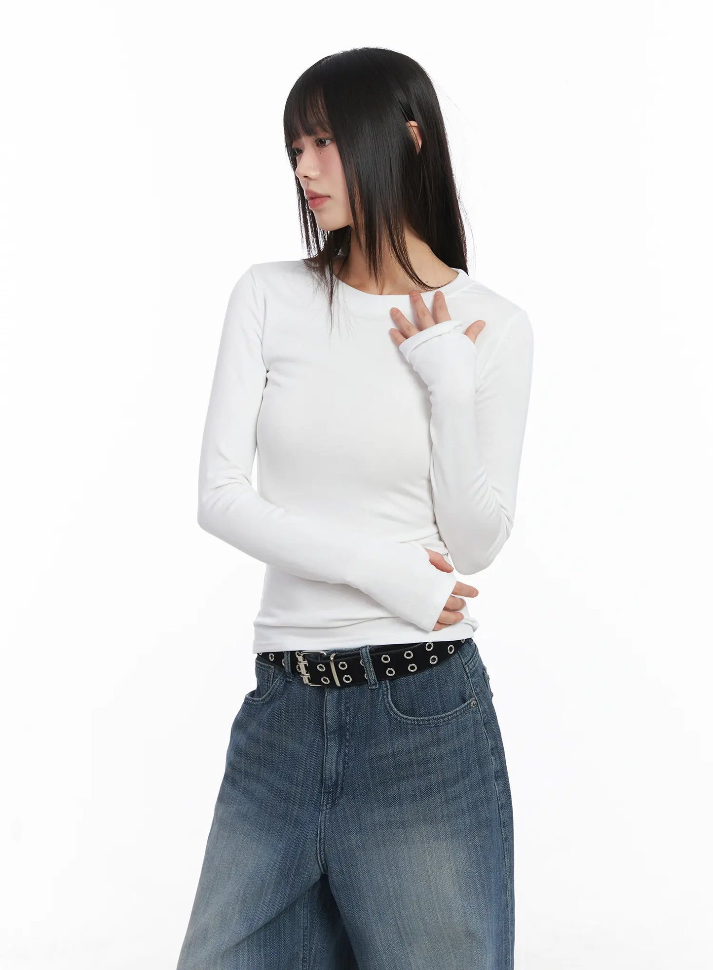 Basic Fleece Long Sleeve Tee CJ501