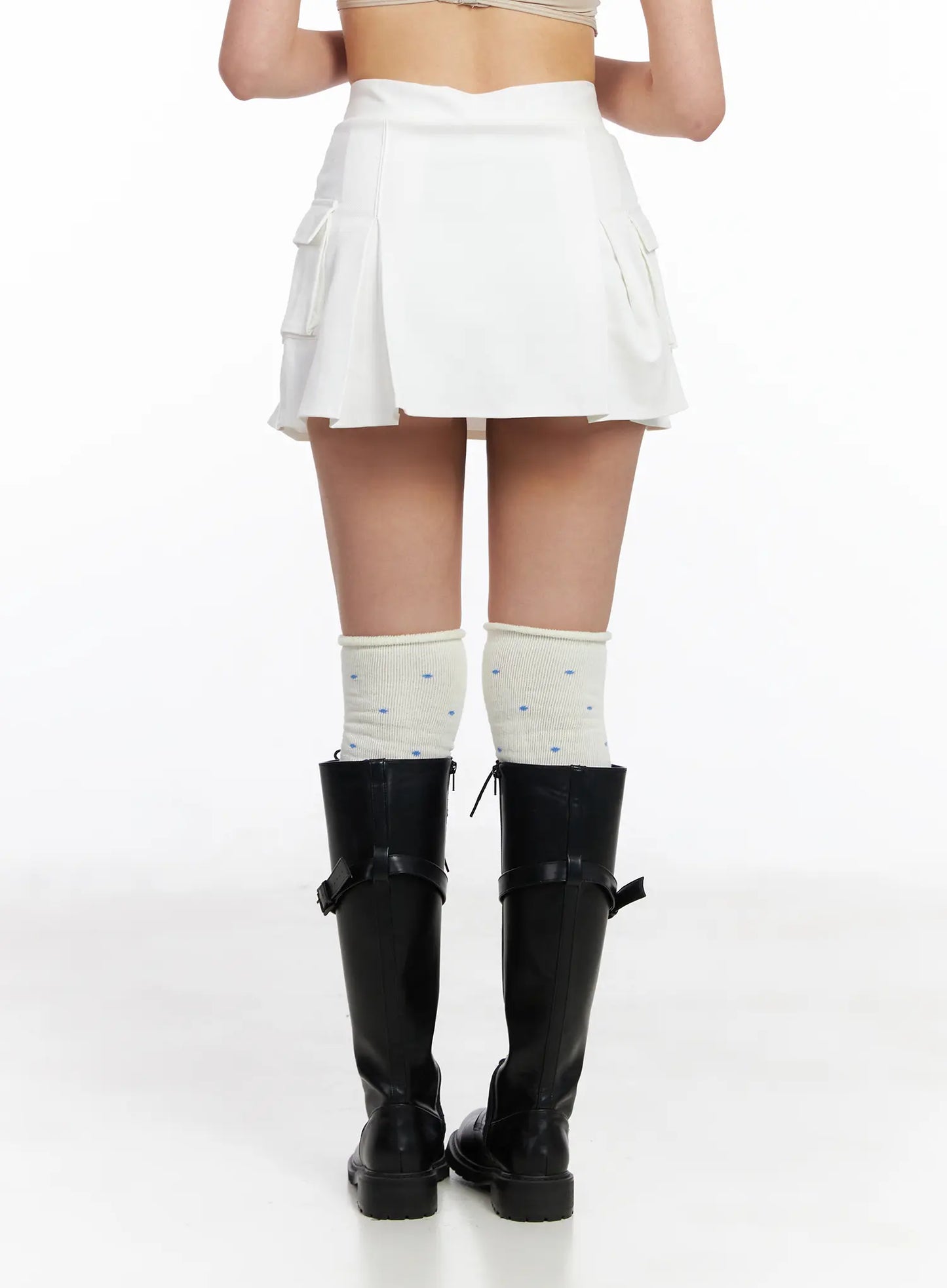 Cargo Pleated Mini Skirt CF506
