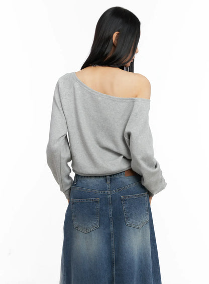 Casual Boat Neck Sweatshirt CO529