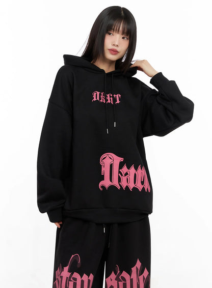 Bold Graphic Oversized Hoodie IN503
