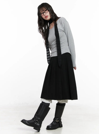Classic Pleated Mini Skirt CN511
