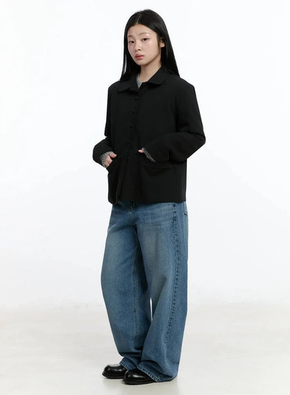 Classic Button-Up Blazer IM519