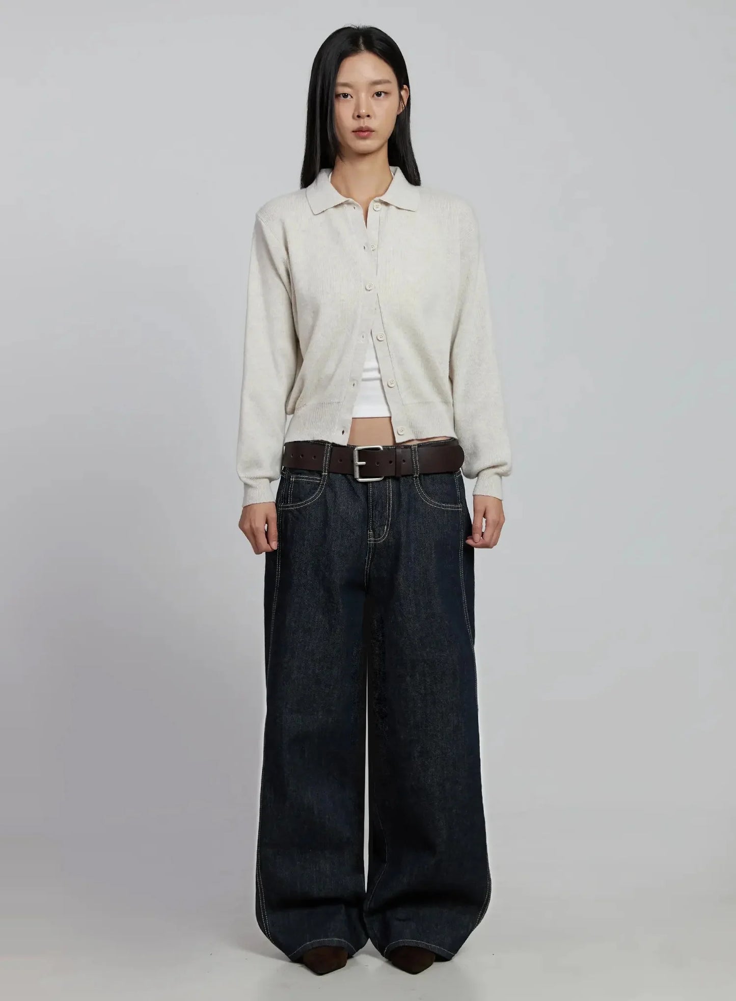 Classic Collar Knit Cardigan IM520