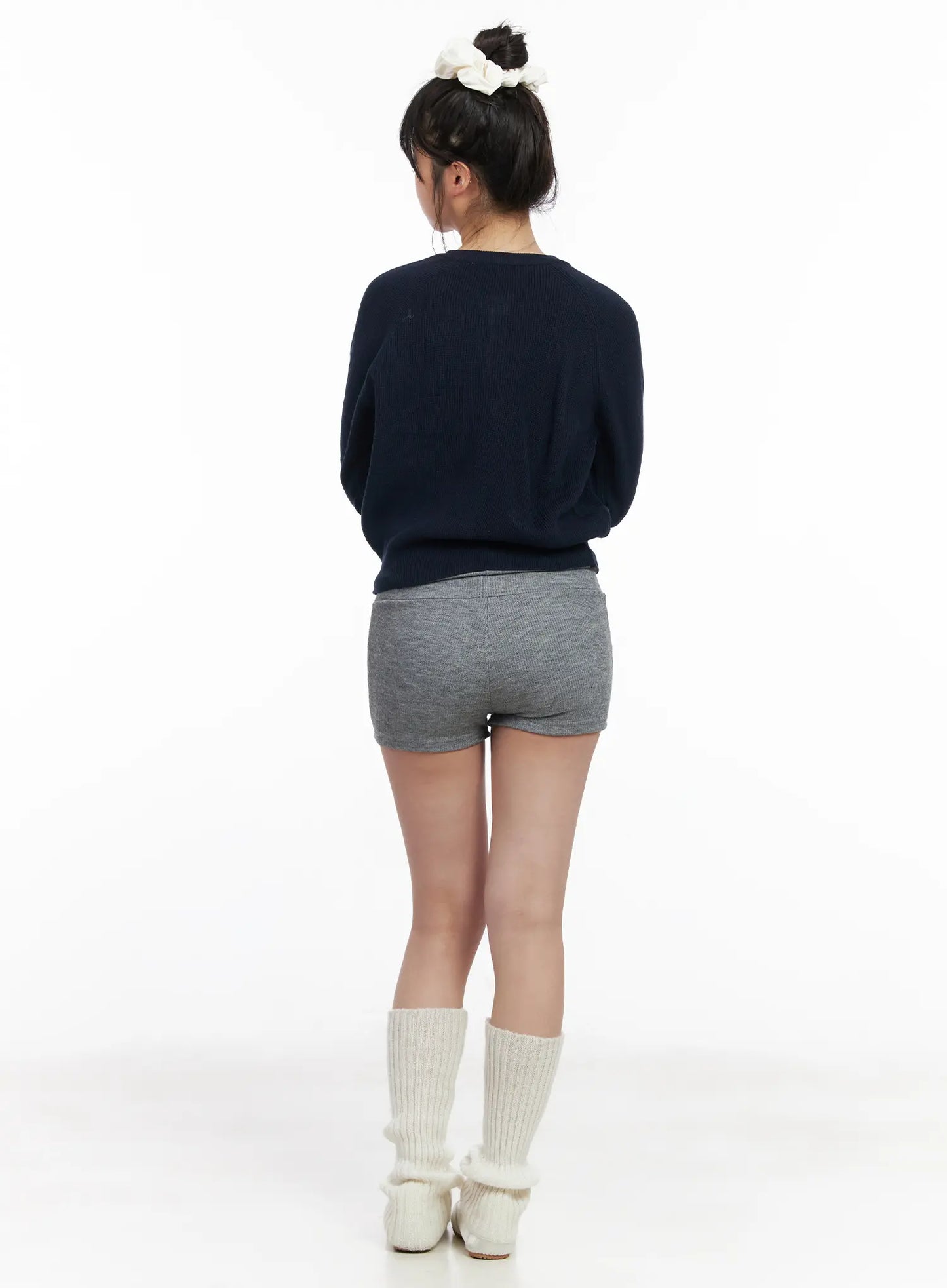 Basic Foldover High-Waisted Shorts CM513