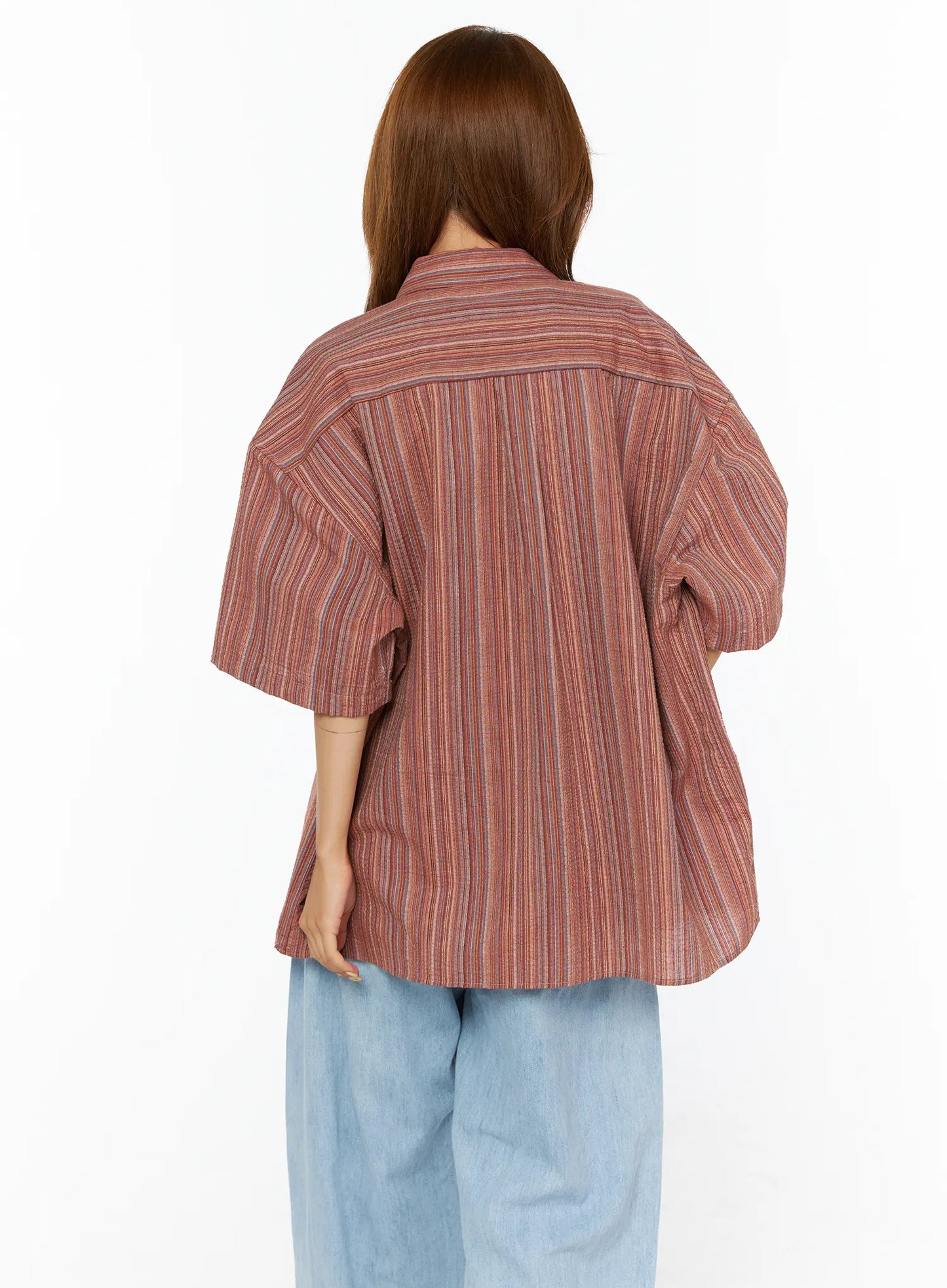 Bohemian Striped Over-Sized Shirt CU518