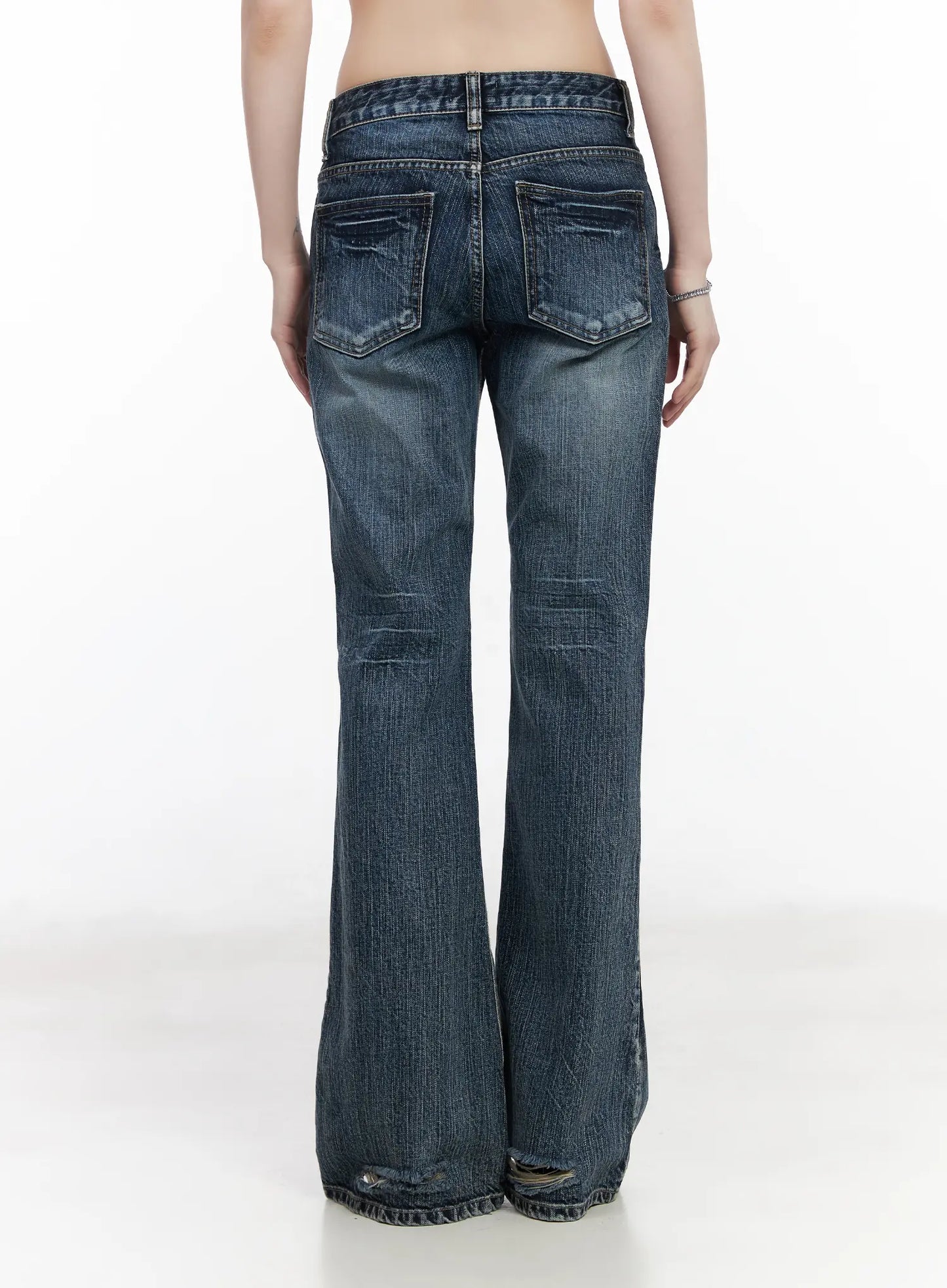 Carey Vintage Washed Bootcut Flared Jeans CM526