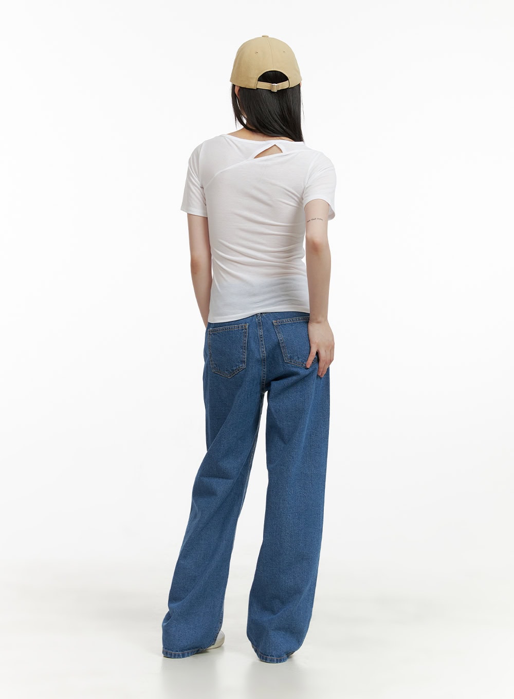 Blue Straight Leg Jeans CY428