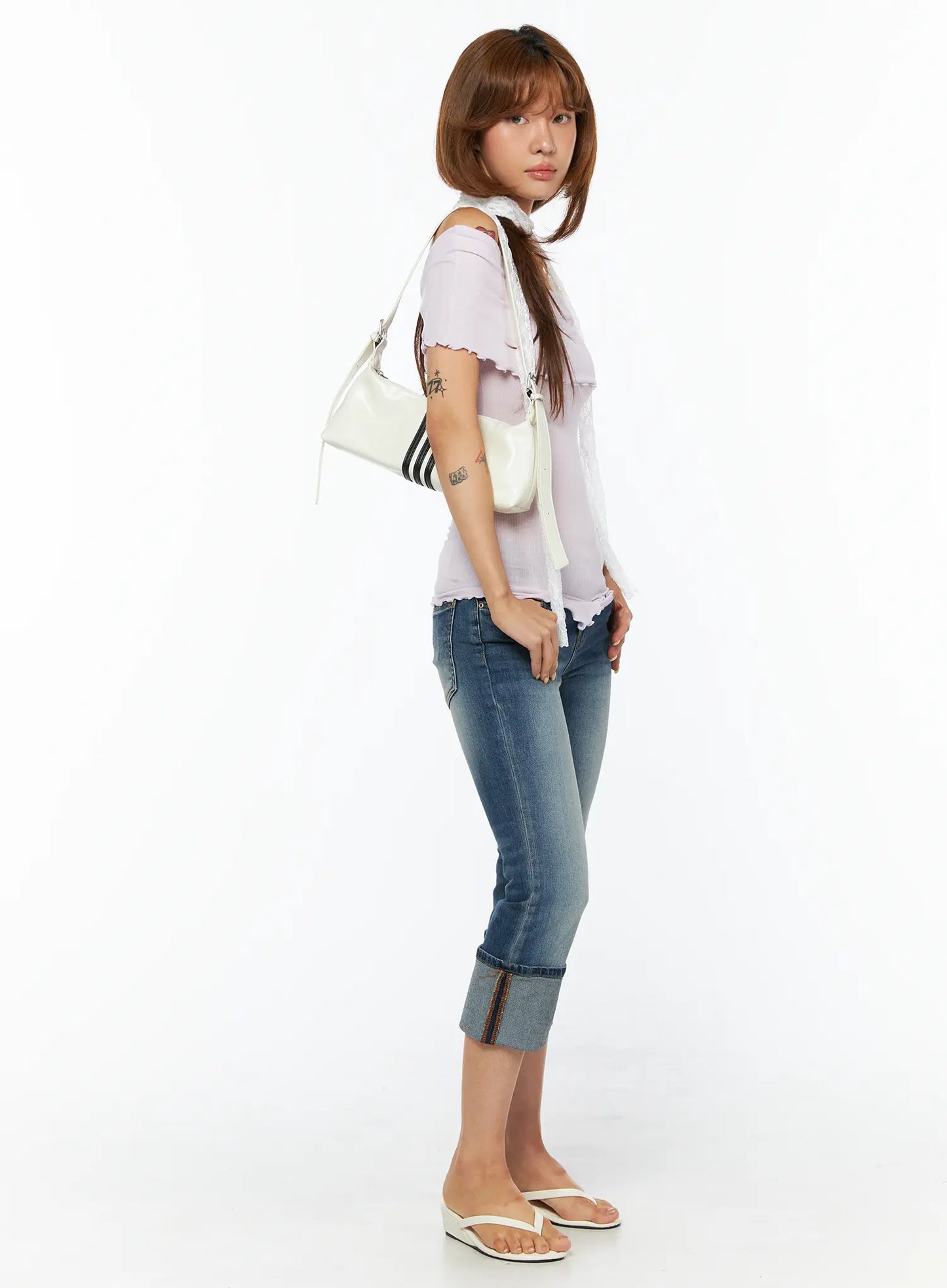 Asymmetric Off-Shoulder Tee CU517