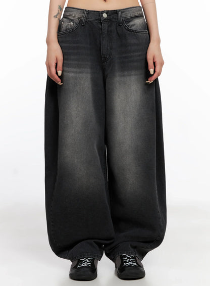 Ayra Dark Washed Baggy Jeans IS508