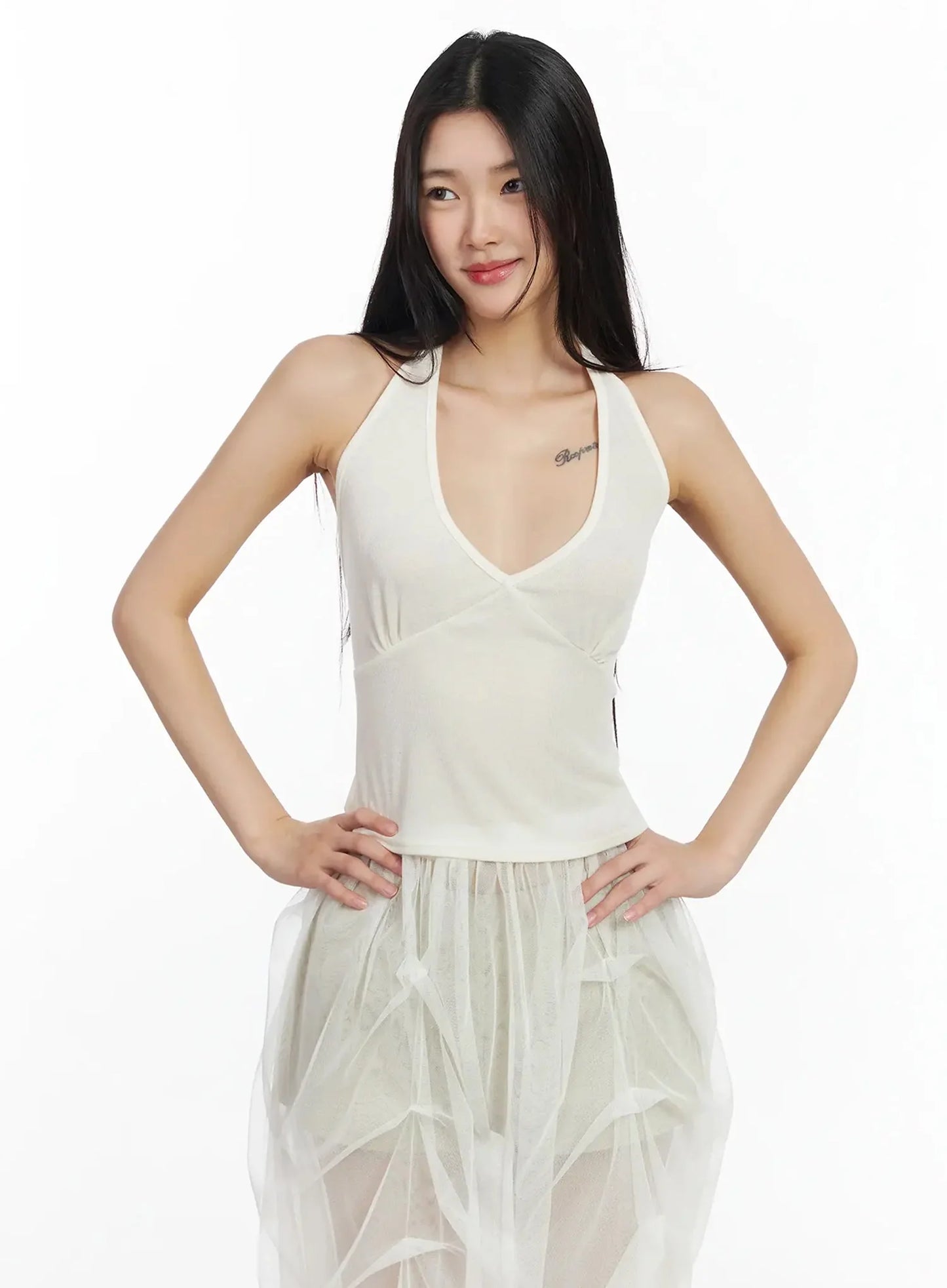 Chic Mesh Halter Neck Top IM530