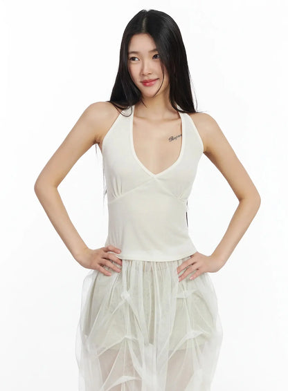 Chic Mesh Halter Neck Top IM530