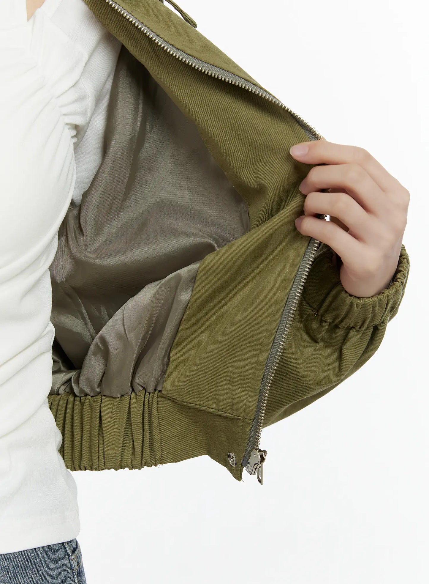 Casual Cropped Utility Jacket F502