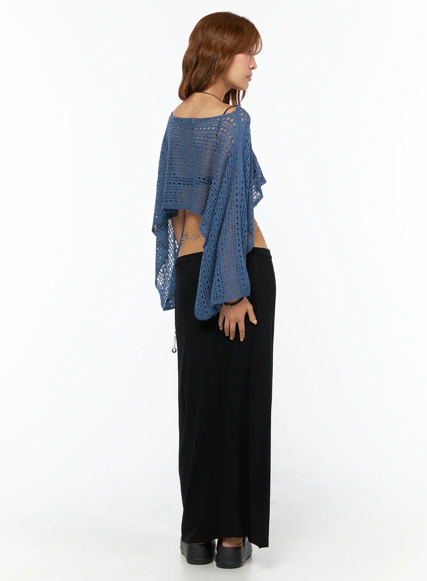 Basic Drawstring Maxi Skirt CU517