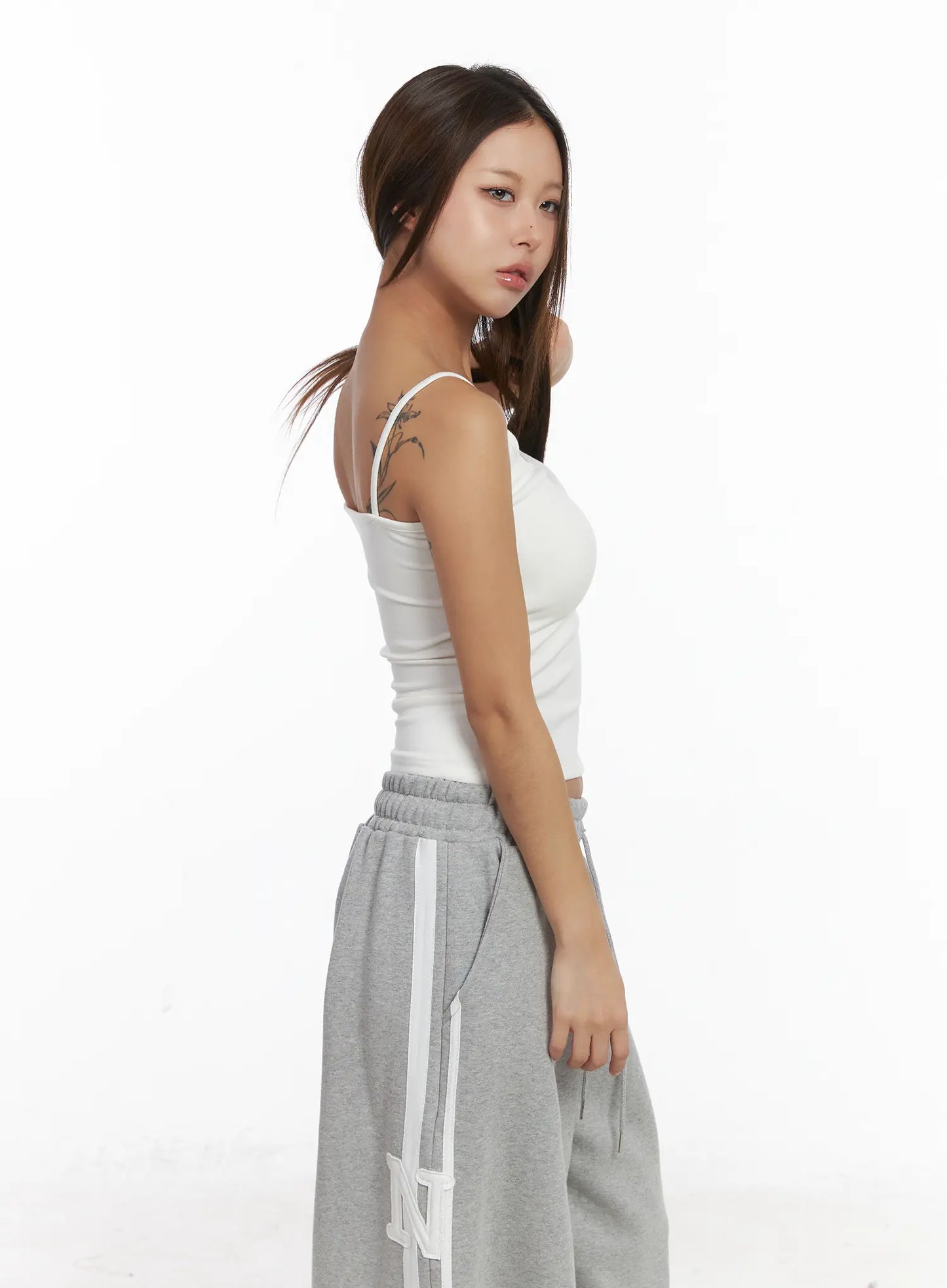 Basic Fleece Crop Tank Top CJ512