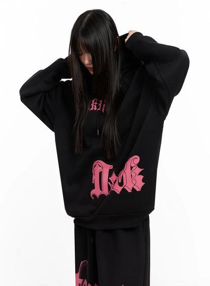 Bold Graphic Oversized Hoodie IN503