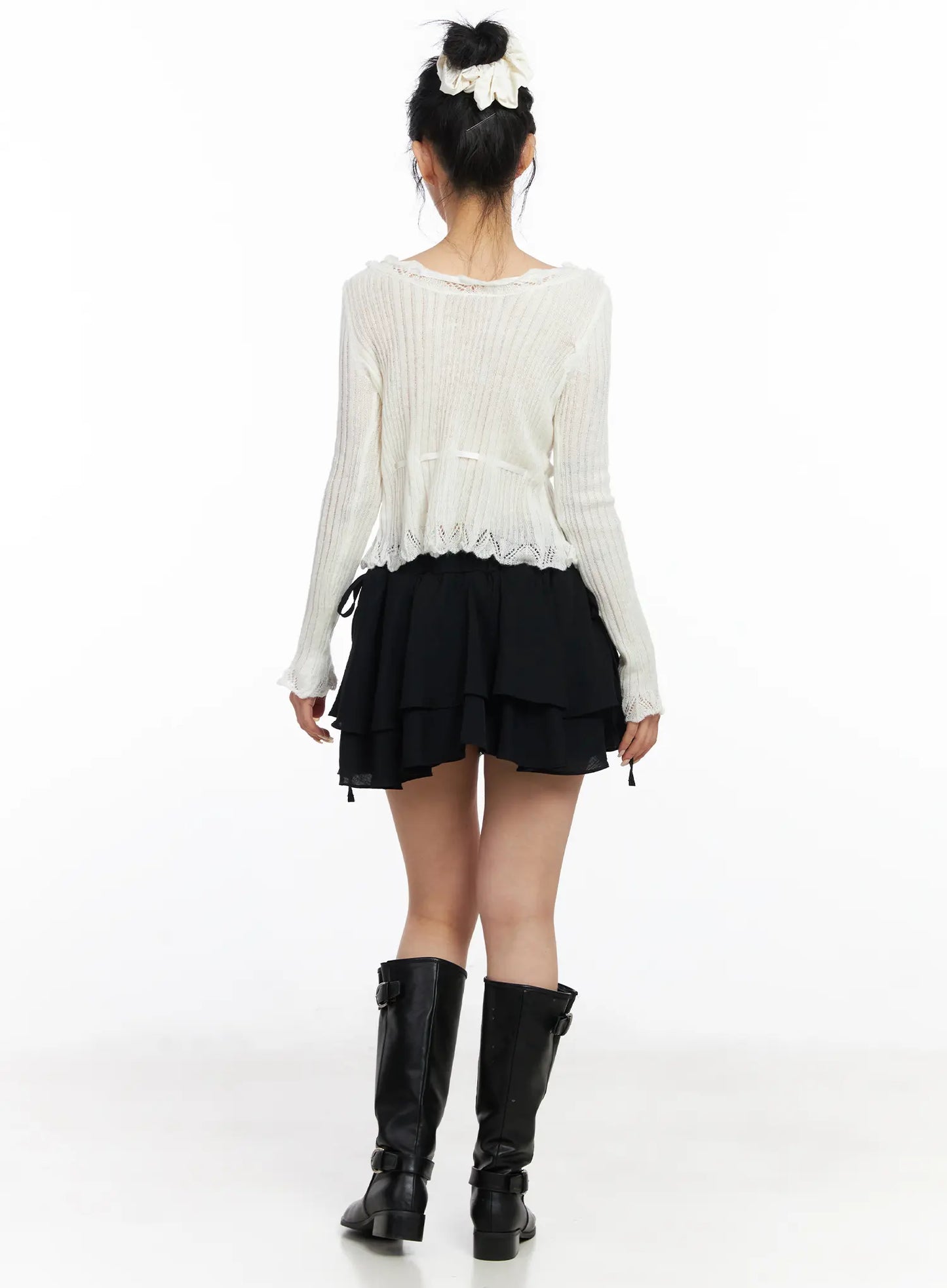 Chic Ribbon Flare Mini Skirt CJ523