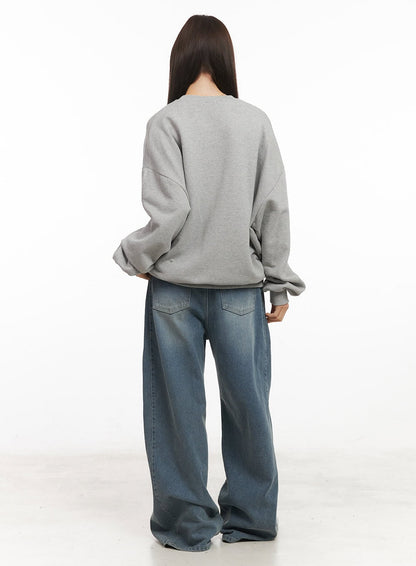 Amber Pintuck Wide-Leg Jeans CM511