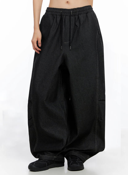 Ayra Graphic Baggy Jeans IO516