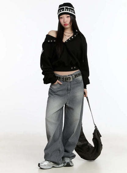 Armani Washed Wide Leg Jeans CM511