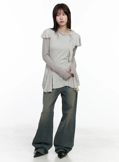 Classic U-Neck Long Sleeve Top CO520