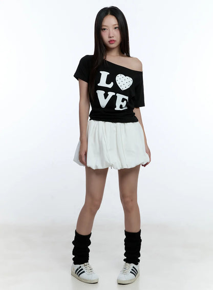 Adjustable Balloon Mini Skirt CU526