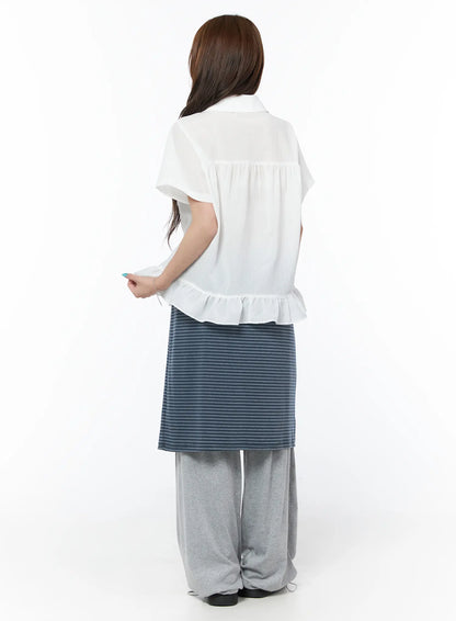 Casual Striped Skirt Pants CY529