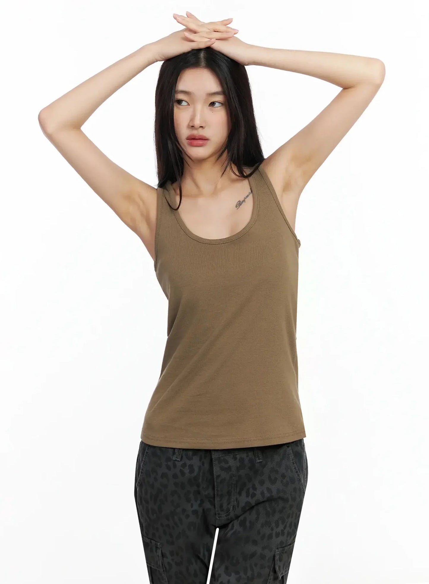 Casual Round Neck Tank Top IA508