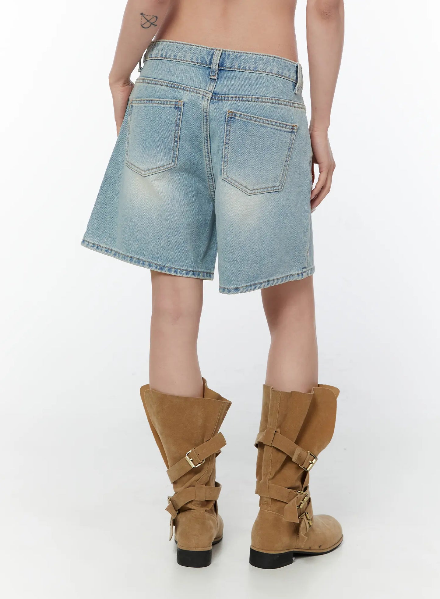 Adair Washed Wide Leg Jorts CY515