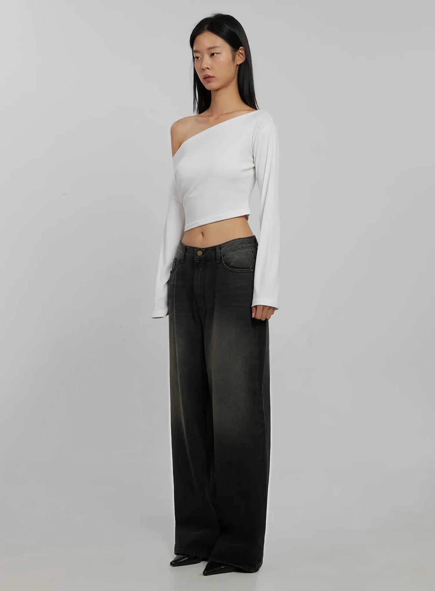 Blaire Dark Washed Wide Leg Jeans IJ509