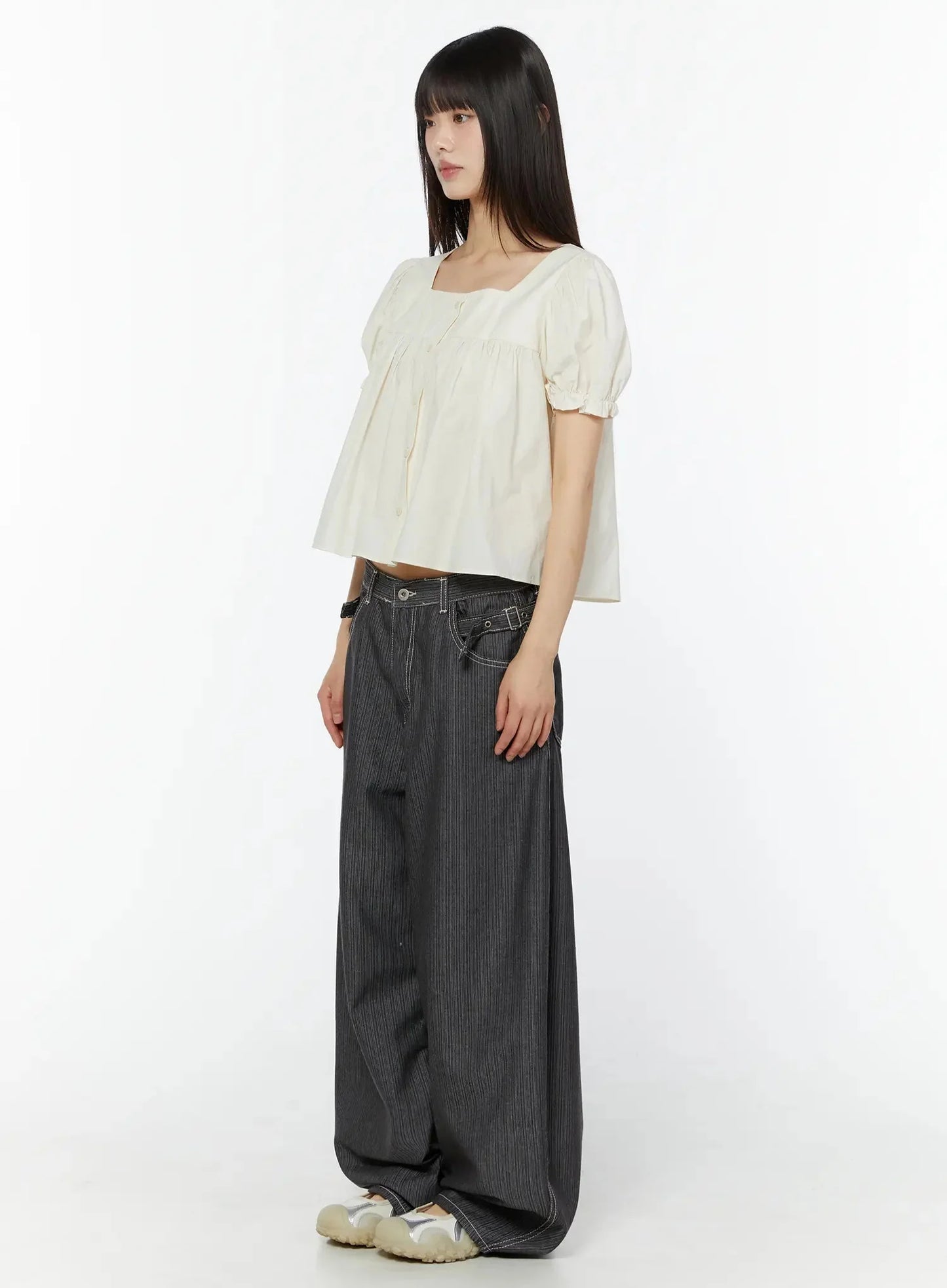 Casual Baggy Stripe Pants IU518
