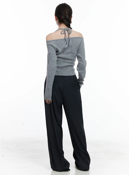 Classic Striped Wide Trousers CN518