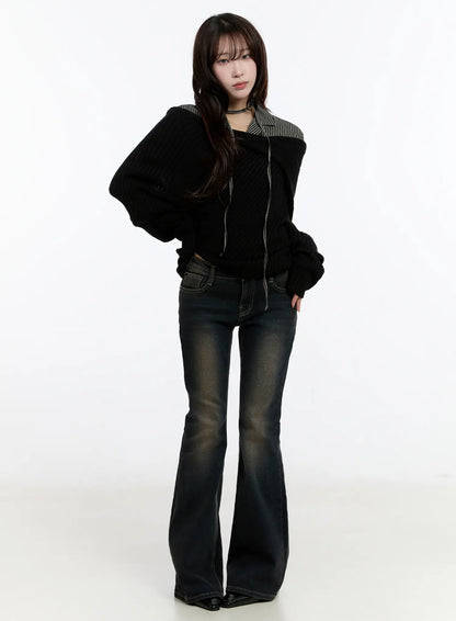 Casual Asymmetrical Knit Hoodie CN524