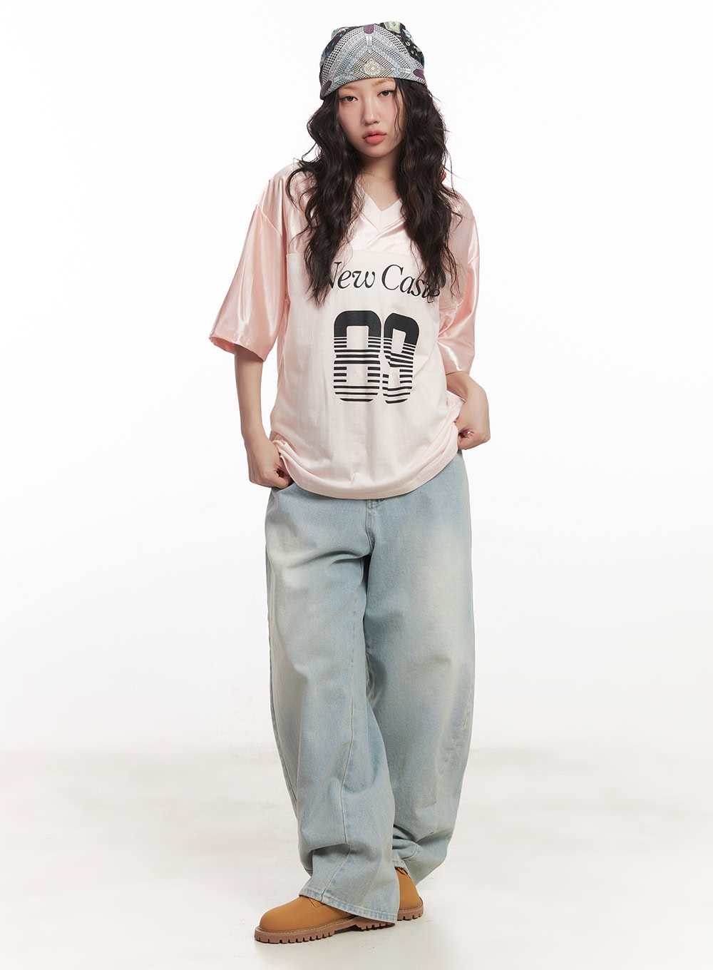 Alia Washed Wide-Leg Jeans CA518