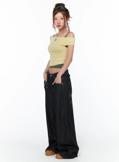 Basic Off-Shoulder Top CA515