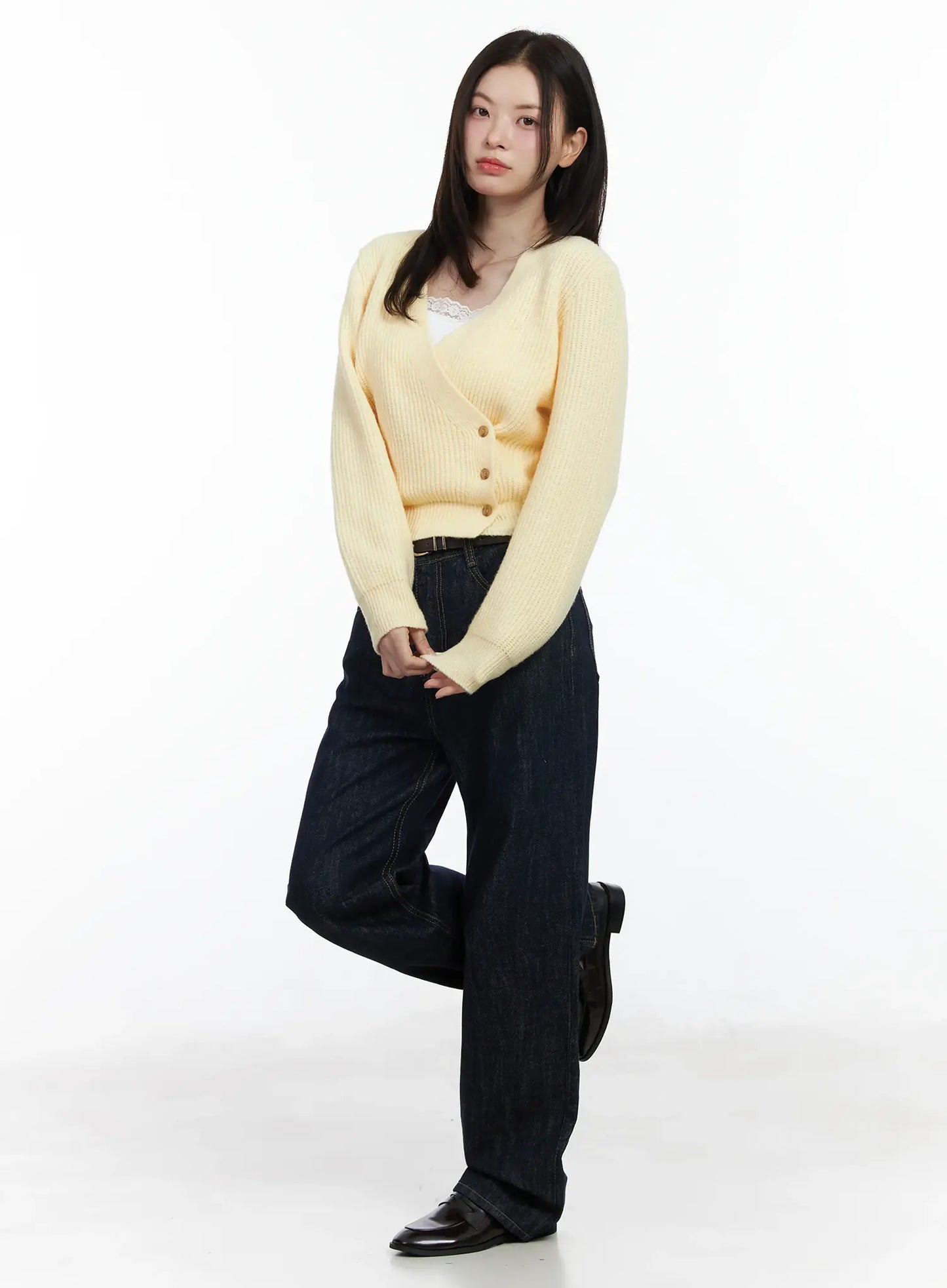 Chic V-Neck Wrap Knit Cardigan IF520