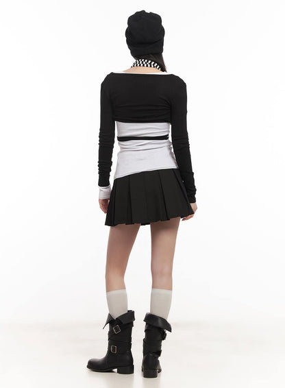Classic Pleated Mini Skirt CM518