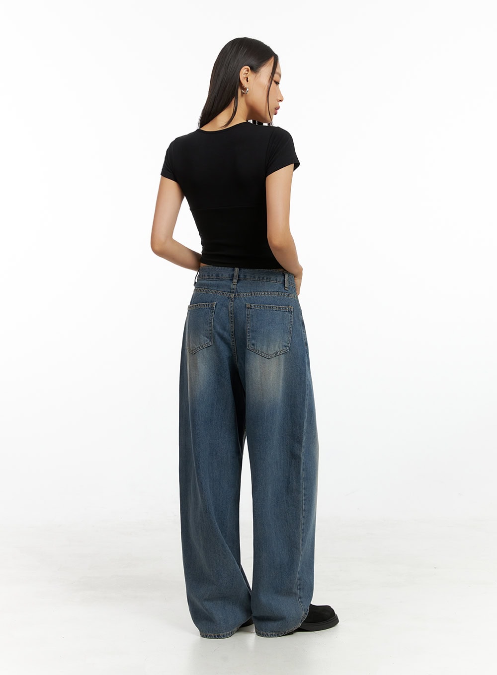 Asymmetrical Buttoned Square Neck Crop Top IG405