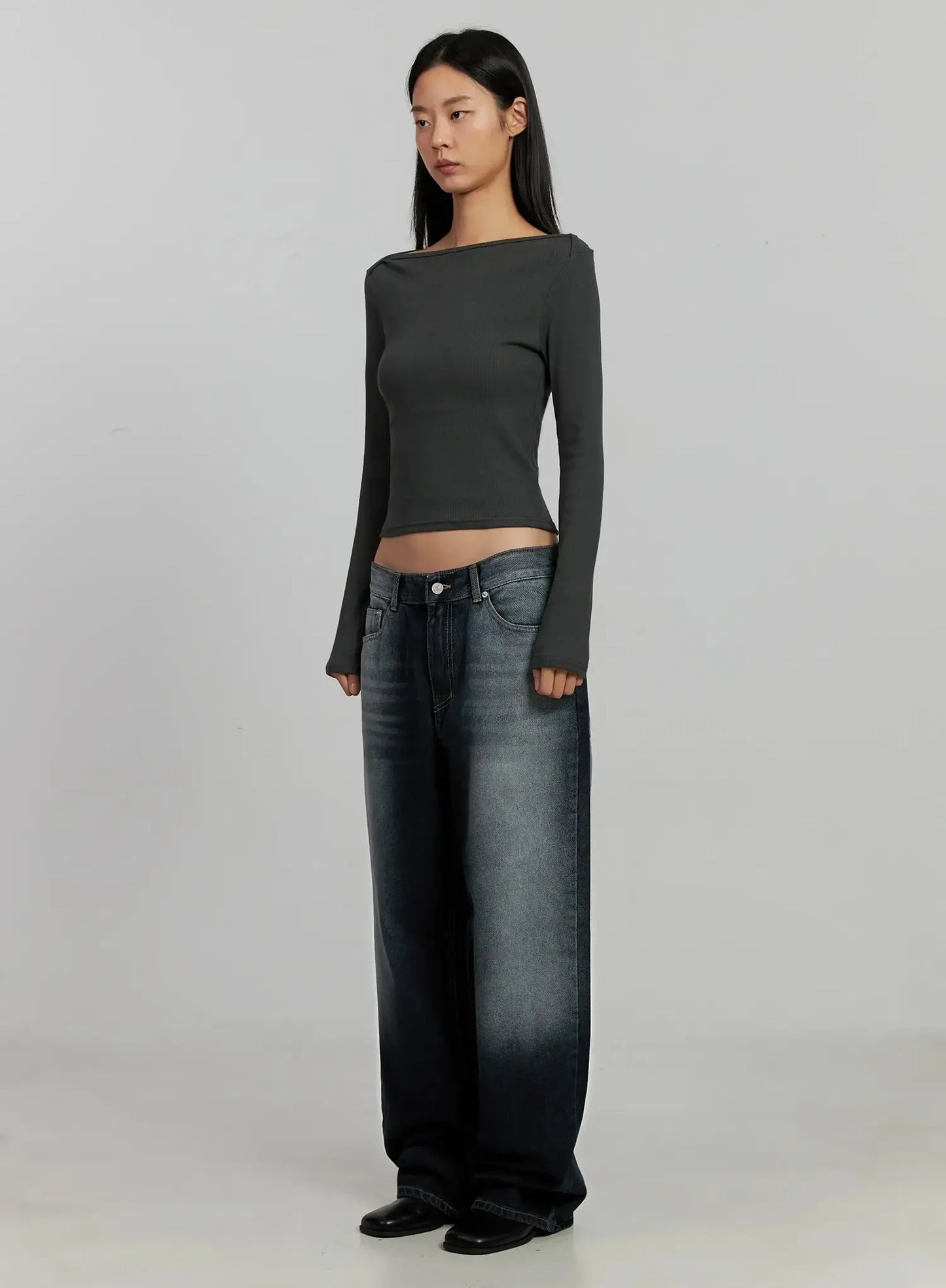 Chaya Washed Wide Jeans IJ505