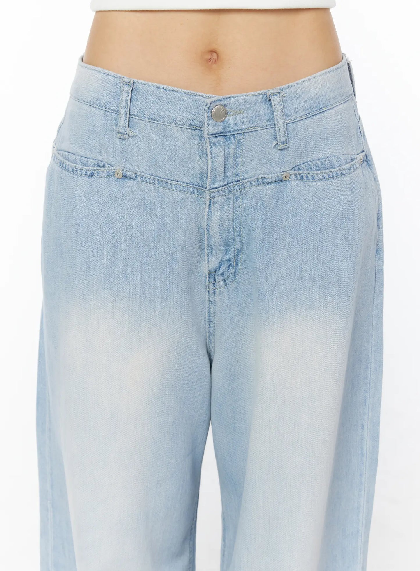 Avena Wide Leg Washed Jeans CY522