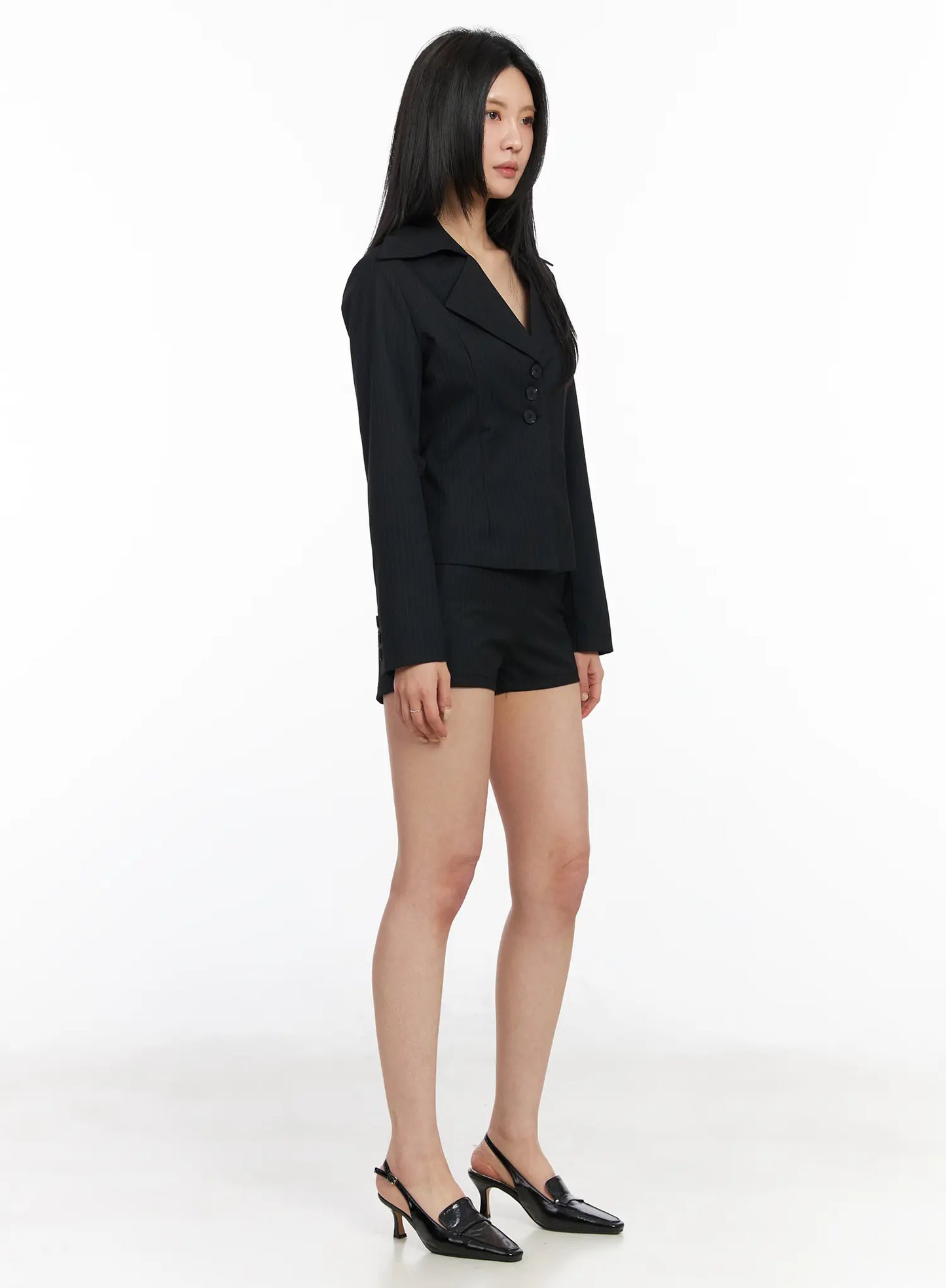 Chic Striped Tailored Blazer Jacket CM517