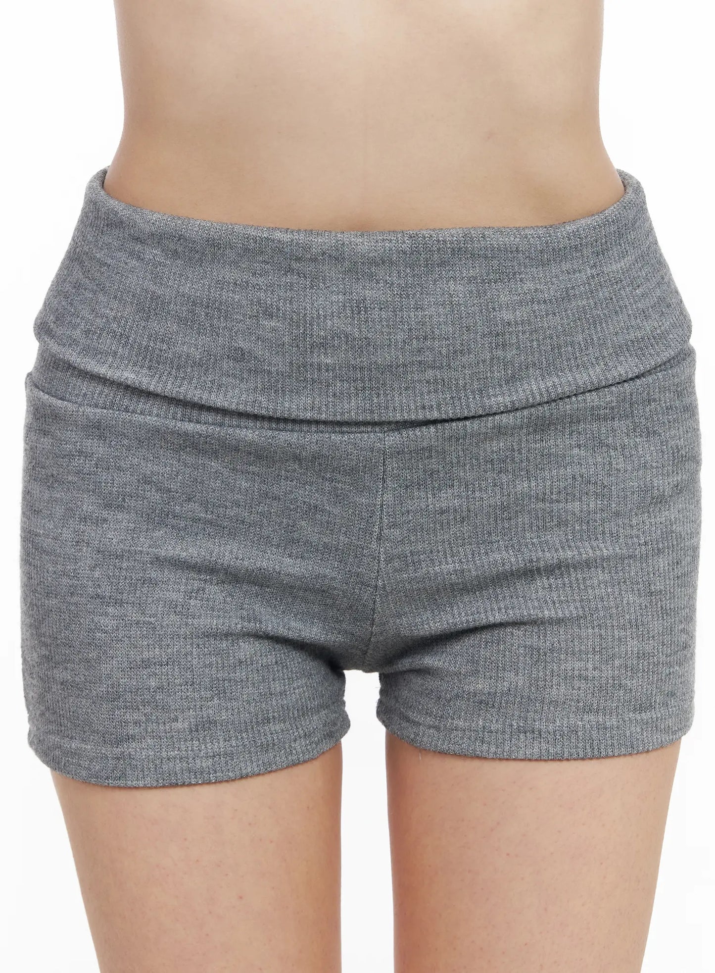Basic Foldover High-Waisted Shorts CM513