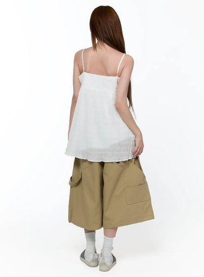Casual Loose Shirred Cami Top CA520