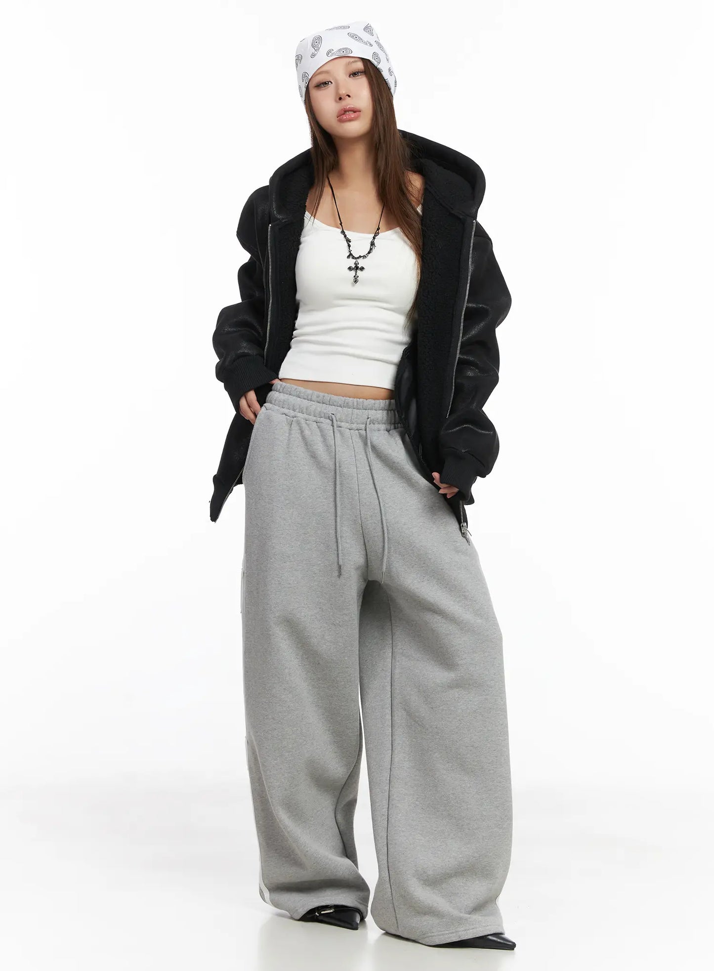 Basic Fleece Crop Tank Top CJ512