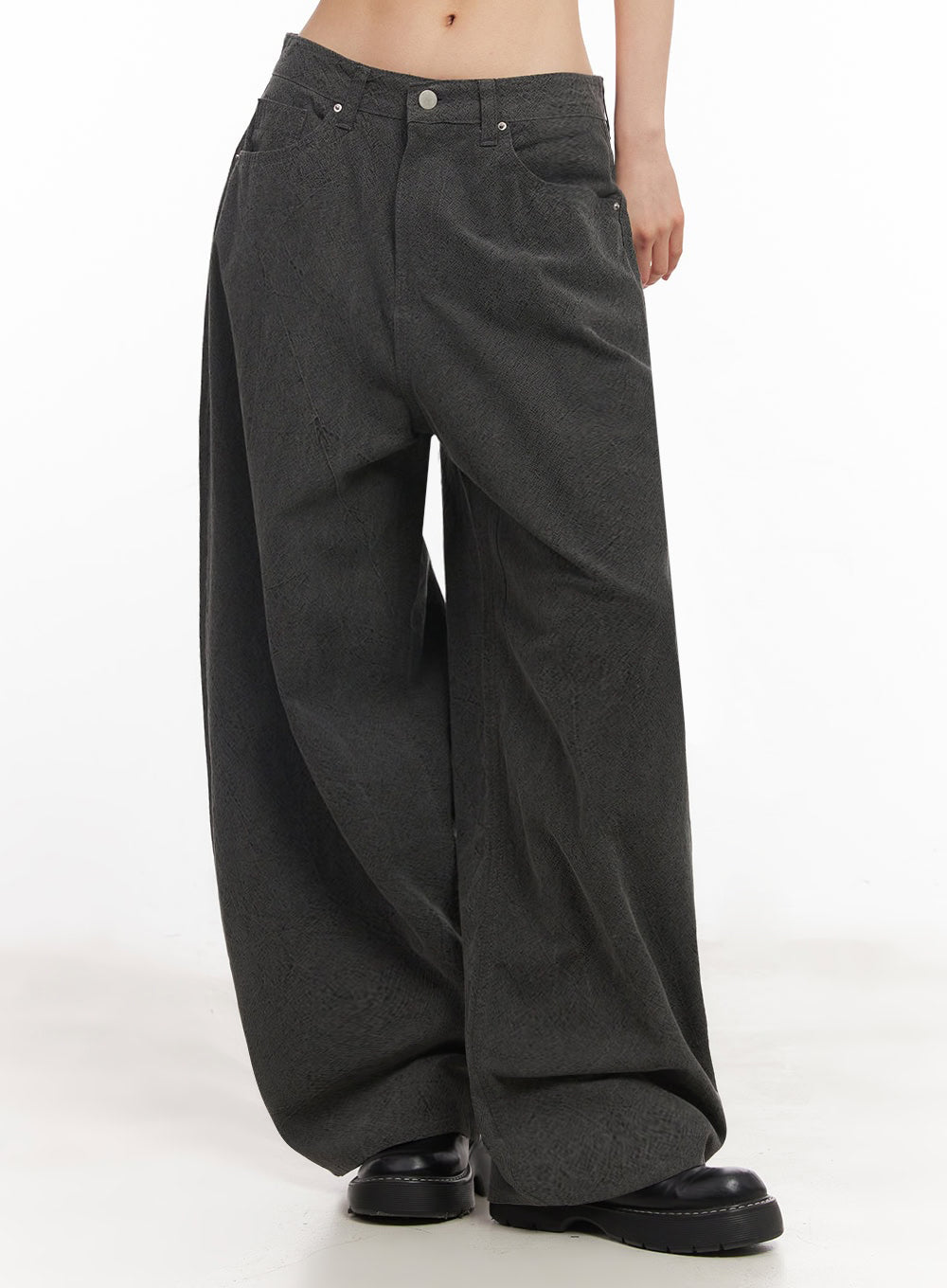 Classic Cotton Wide-Leg Pants IY529