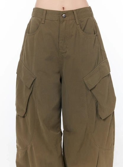 Casual Wide Leg Cargo Pants CY508