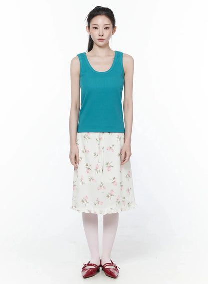 Casual Knit Loose-Fit Tank Top IY515
