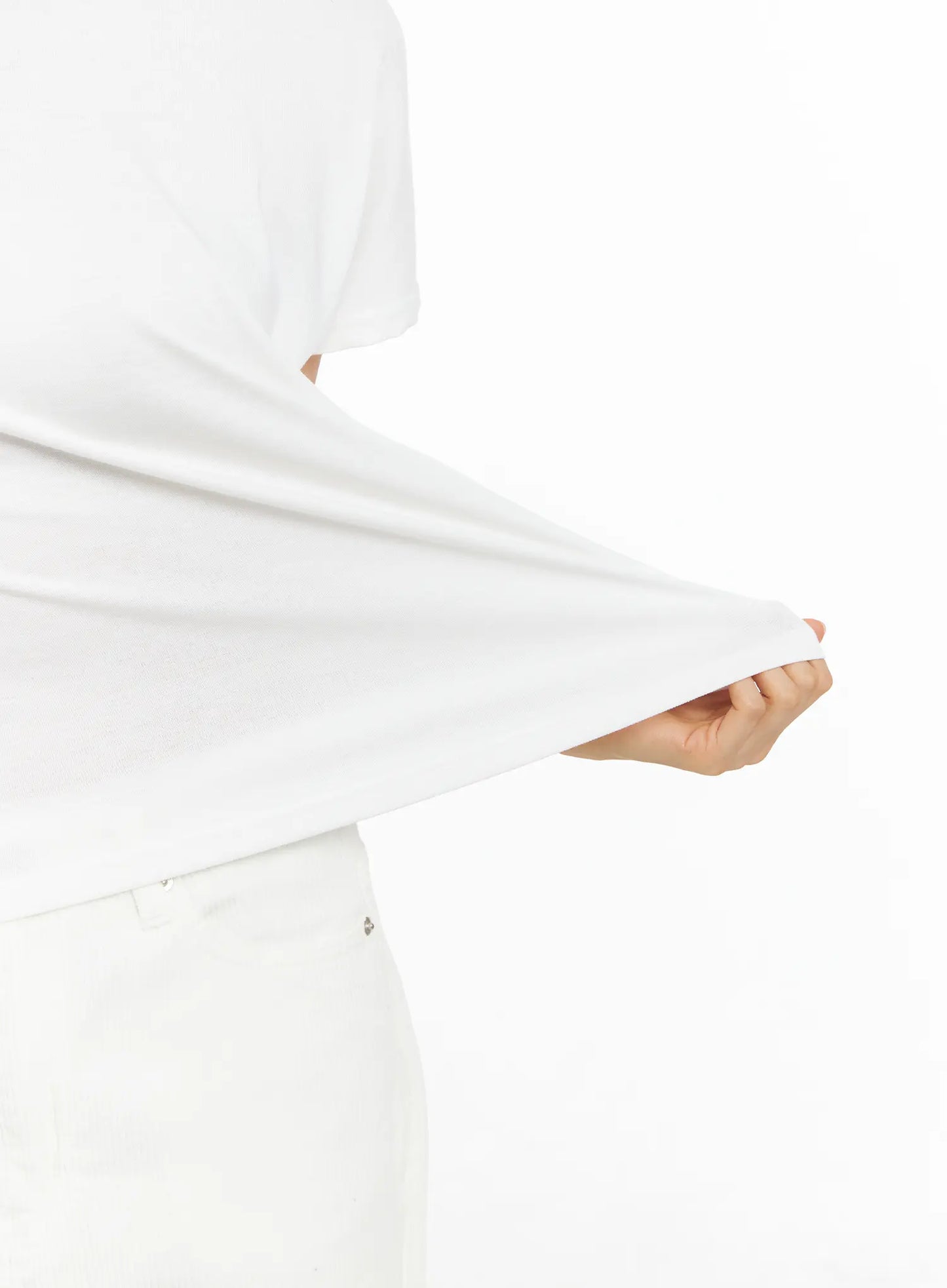 Basic Mock Neck Short Sleeve Top CJ507