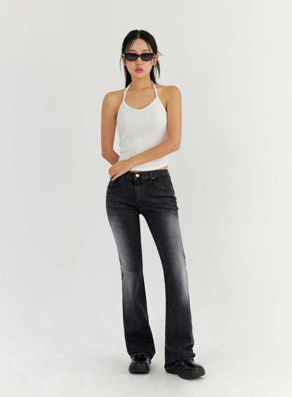 Bootcut Washed Jeans CO325