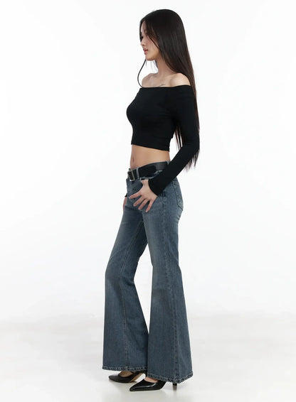 Amaris Low-Rise Bootcut Flared Jeans IM503